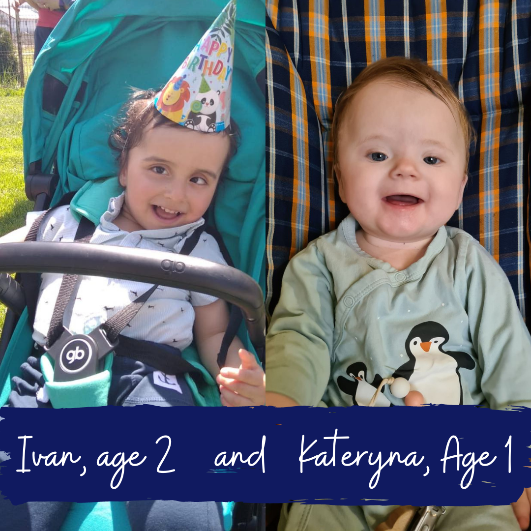 ivan, age 2 and kateryna, age 1