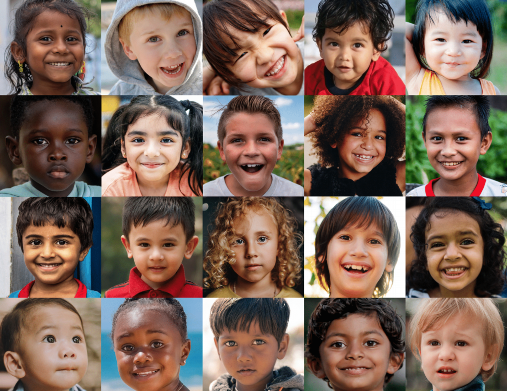 annual report 2022 children collage